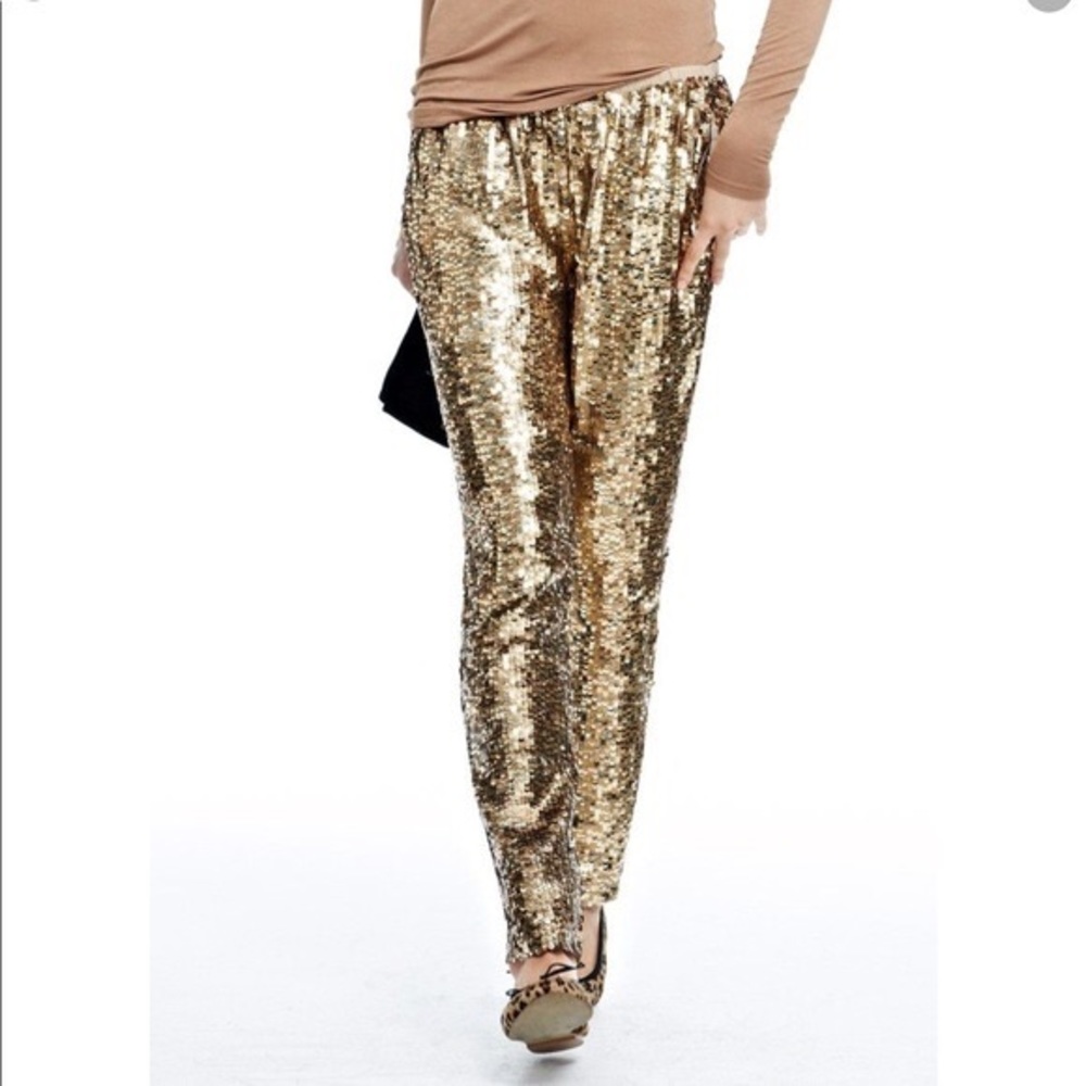 Calypso St Barth Tamarind Gold Sequin Pants XS